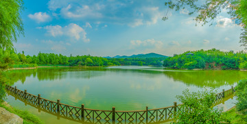 青山绿水青州云门湖风景