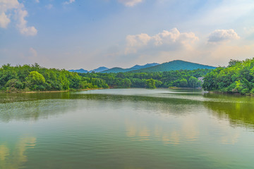 青山绿水青州云门湖风景