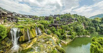 芙蓉镇全景图