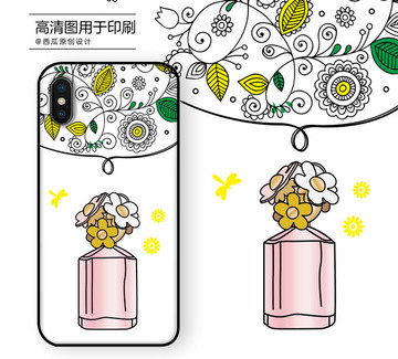 手機殼高清印刷平面圖