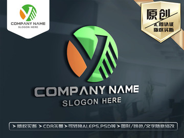 Y字母标志LOGO设计