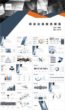 企业高端大气项目总结汇报模板