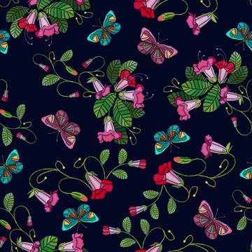 刺繡花卉女裝花型