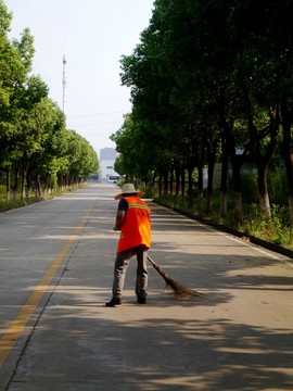 扫马路