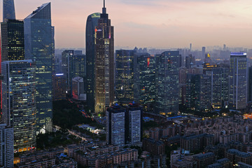 广州珠江新城城市风光夜景