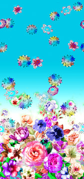 花朵幻彩定位