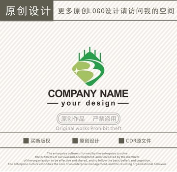 B字母農(nóng)業(yè)林業(yè)logo