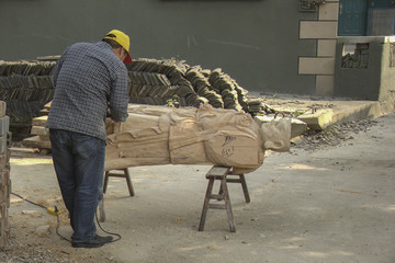 木雕佛像制作