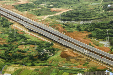 高速公路建设航拍