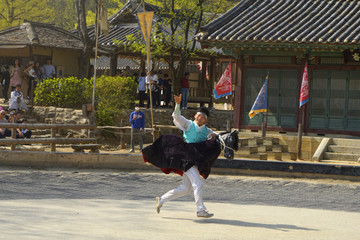 韩国传统骑术滑稽表演