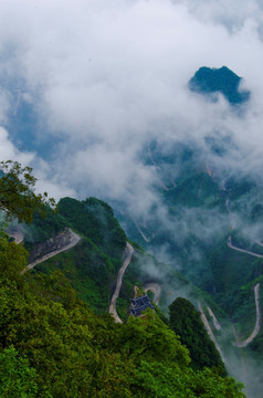 张家界天门山盘山公路