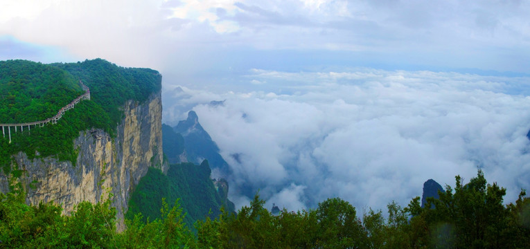 天门山全景图