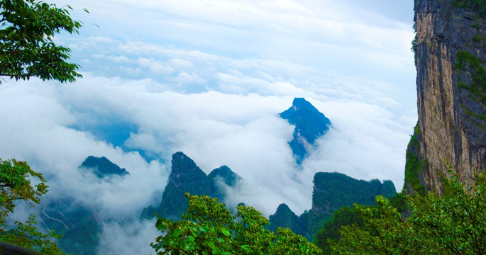 天门山全景图