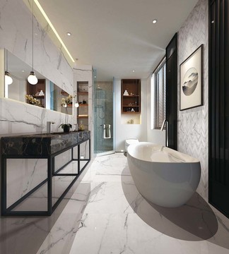 新中式浴室效果图