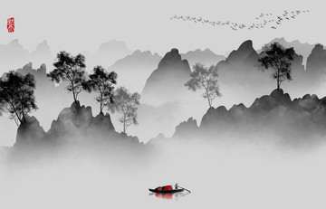 水墨山水畫(huà)