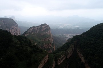 航拍黄崖洞风景区