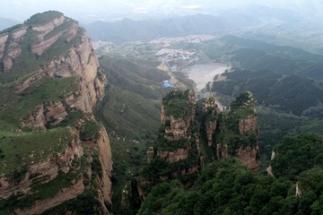 航拍黄崖洞风景区