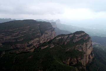 航拍黄崖洞风景区