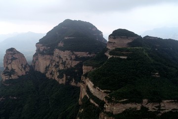 航拍黄崖洞风景区