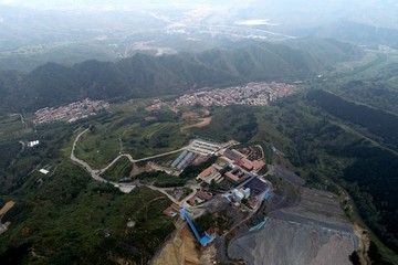 航拍黄崖洞风景区