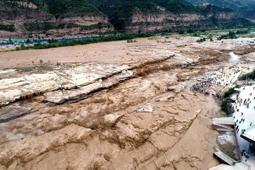 航拍黄河壶口瀑布