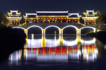 芜湖鸠兹古镇夜景