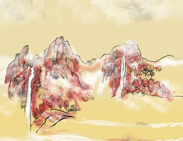 新中式山水畫