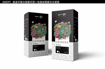 安华黑茶纸盒包装设计