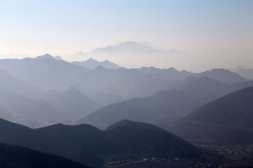 水墨山