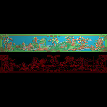 山水橫板