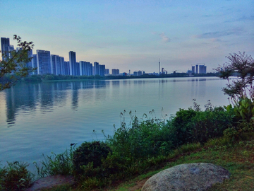 武汉东湖公园风景 黄昏美景