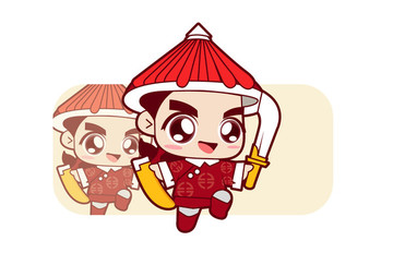 卡通帶刀侍衛(wèi)卡通御林軍圖案