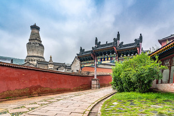 山西五台山塔院寺建筑风景