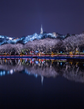 西湖雪景