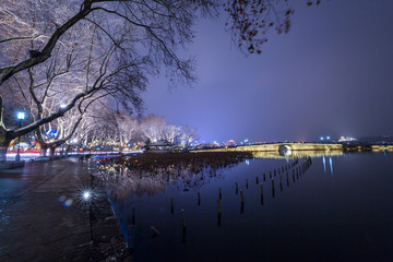 西湖雪景