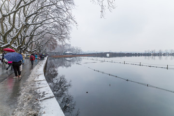 西湖雪景