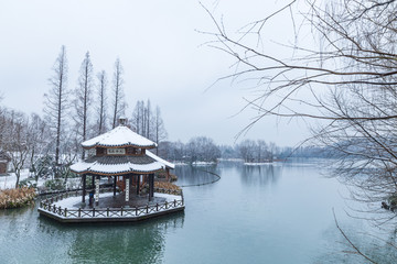 西湖雪景