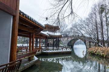 西湖雪景