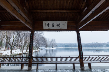 西湖雪景