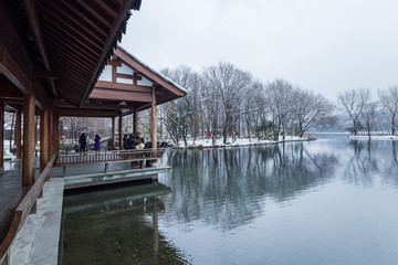 西湖雪景