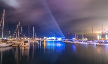 青岛奥帆中心夜景