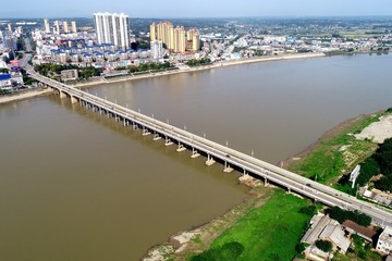 航拍新江口大桥