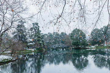 西湖雪景