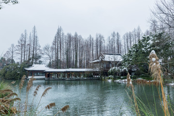 西湖雪景