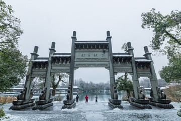 西湖雪景