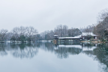 西湖雪景