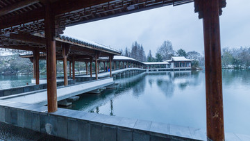 西湖雪景