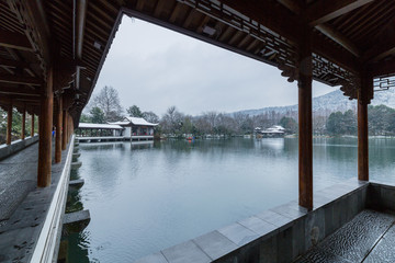 西湖雪景