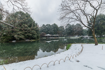 西湖雪景