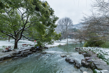 西湖雪景